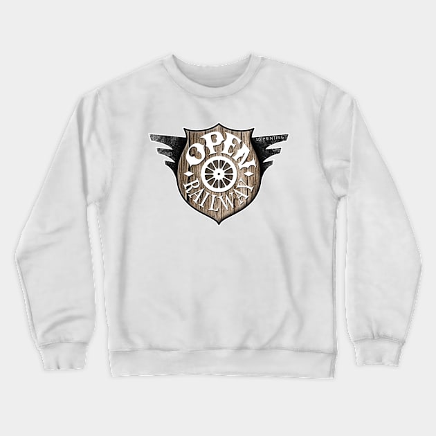 Open Railway Crewneck Sweatshirt by DanielNoree